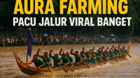 Aura Farming Pacu Jalur Viral Banget